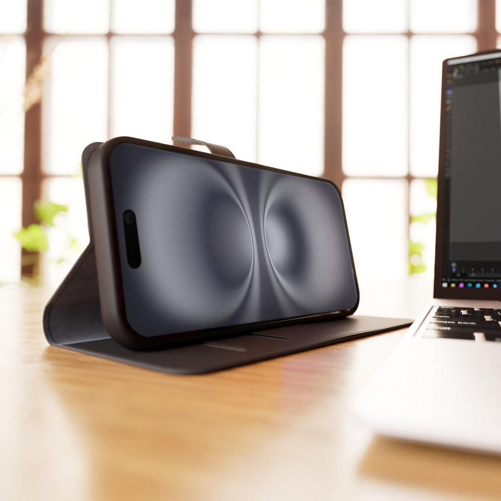 Custodia Wallet Stand per iPhone 16
